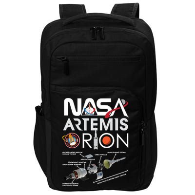 Artemis Orion Space Launch System SLS Schematics Impact Tech Backpack