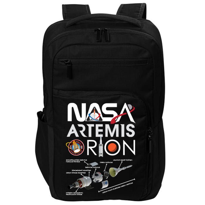 Artemis Orion Space Launch System SLS Schematics Impact Tech Backpack