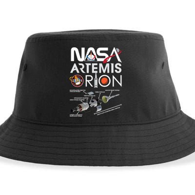 Artemis Orion Space Launch System SLS Schematics Sustainable Bucket Hat