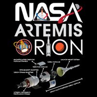 Artemis Orion Space Launch System SLS Schematics Button