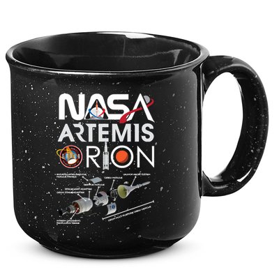 Artemis Orion Space Launch System SLS Schematics 15oz Campfire Ceramic Mug