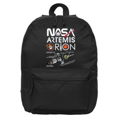 Artemis Orion Space Launch System SLS Schematics 16 in Basic Backpack