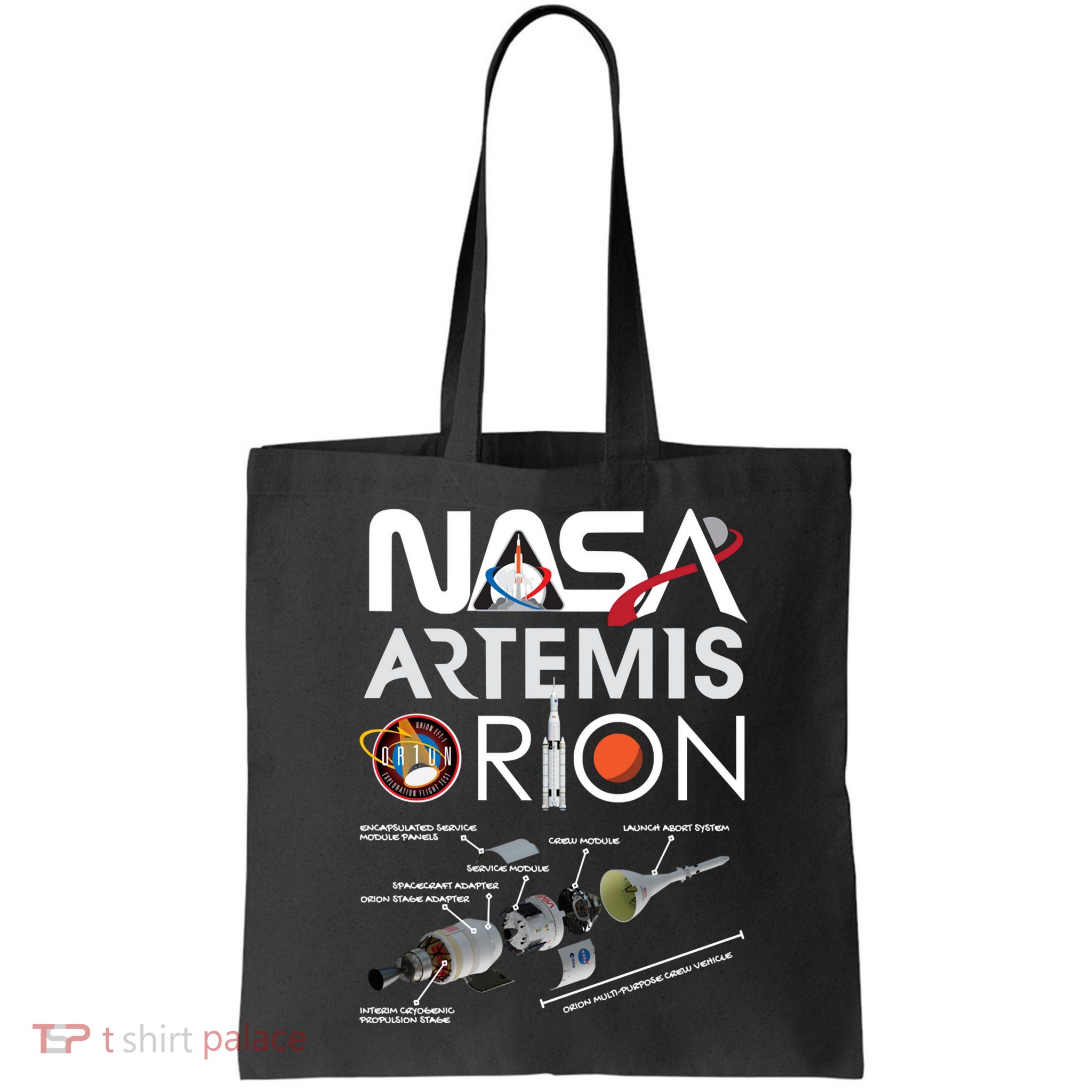 Artemis Orion Space Launch System SLS Schematics Bag