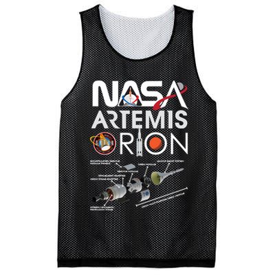 Artemis Orion Space Launch System SLS Schematics Mesh Reversible Basketball Jersey Tank