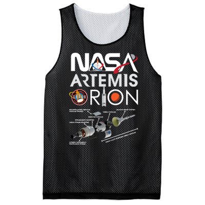 Artemis Orion Space Launch System SLS Schematics Mesh Reversible Basketball Jersey Tank