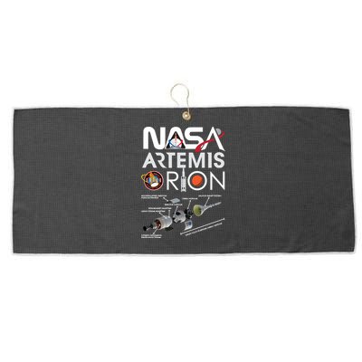 Artemis Orion Space Launch System SLS Schematics Large Microfiber Waffle Golf Towel
