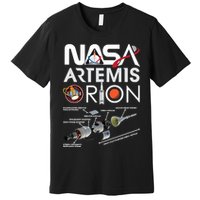 Artemis Orion Space Launch System SLS Schematics Premium T-Shirt