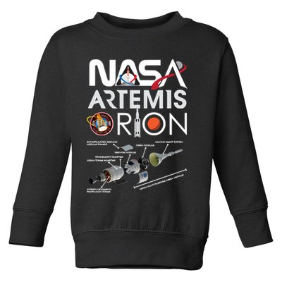 Artemis Orion Space Launch System SLS Schematics Toddler Sweatshirt