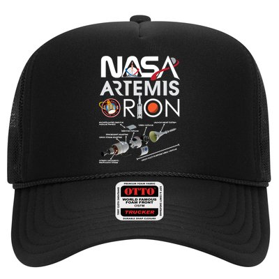 Artemis Orion Space Launch System SLS Schematics Trucker Hat