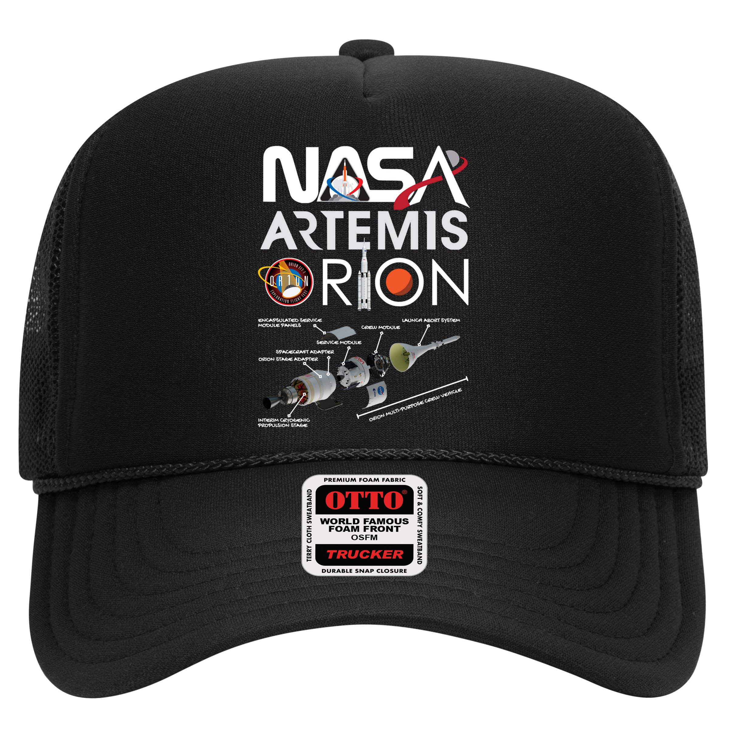Artemis Orion Space Launch System SLS Schematics Hat
