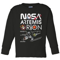 Artemis Orion Space Launch System SLS Schematics Toddler Long Sleeve Shirt