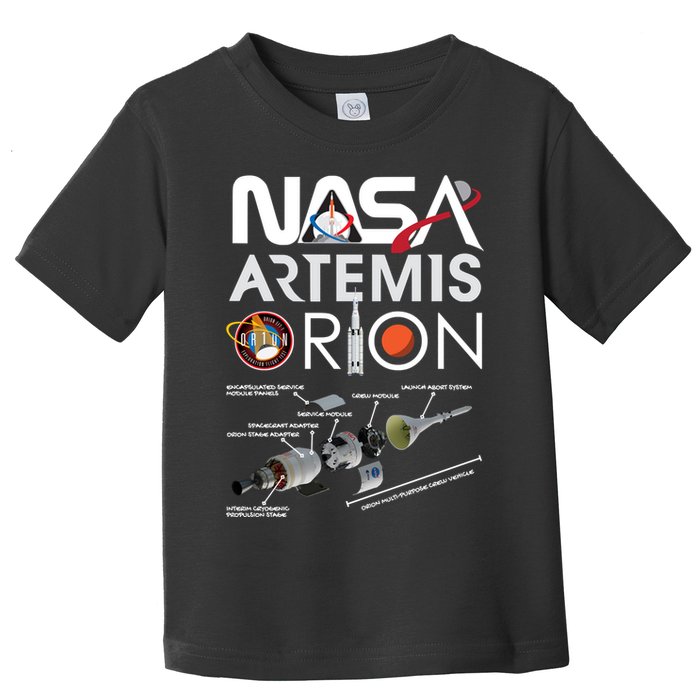 Artemis Orion Space Launch System SLS Schematics Toddler T-Shirt