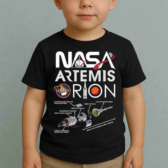 Artemis Orion Space Launch System SLS Schematics Toddler T-Shirt