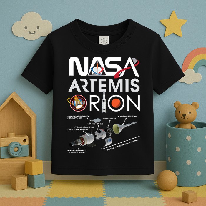 Artemis Orion Space Launch System SLS Schematics Toddler T-Shirt