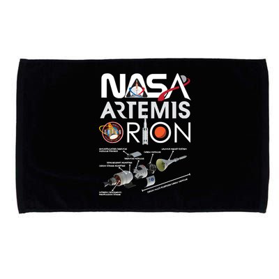 Artemis Orion Space Launch System SLS Schematics Microfiber Hand Towel