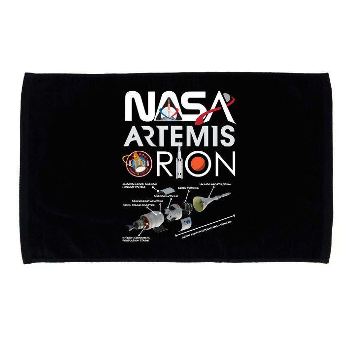 Artemis Orion Space Launch System SLS Schematics Microfiber Hand Towel