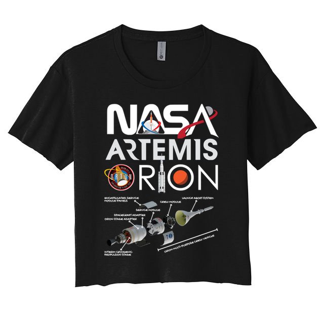 Artemis Orion Space Launch System SLS Schematics Crop Top
