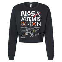 Artemis Orion Space Launch System SLS Schematics Cropped Pullover Crew