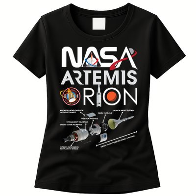 Artemis Orion Space Launch System SLS Schematics Womens T-Shirt