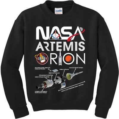 Artemis Orion Space Launch System SLS Schematics Kids Sweatshirt