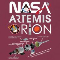 Artemis Orion Space Launch System SLS Schematics 16oz Travel Tumbler