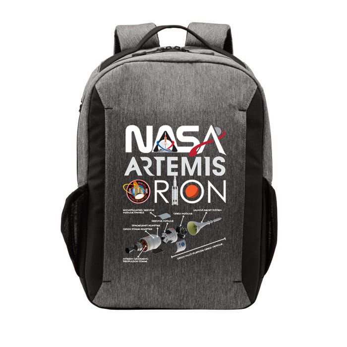 Artemis Orion Space Launch System SLS Schematics Vector Backpack