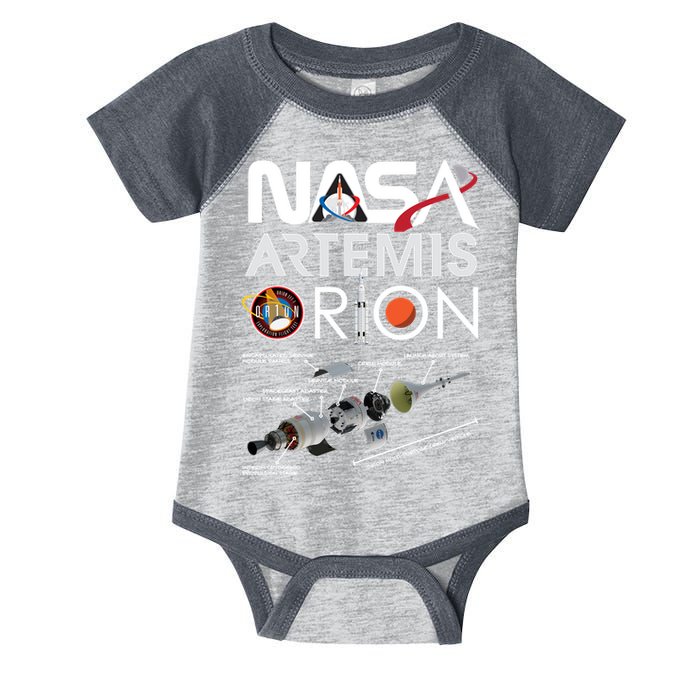 Artemis Orion Space Launch System SLS Schematics Infant Baby Jersey Bodysuit