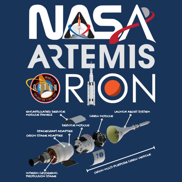 Artemis Orion Space Launch System SLS Schematics Infant Baby Jersey Bodysuit