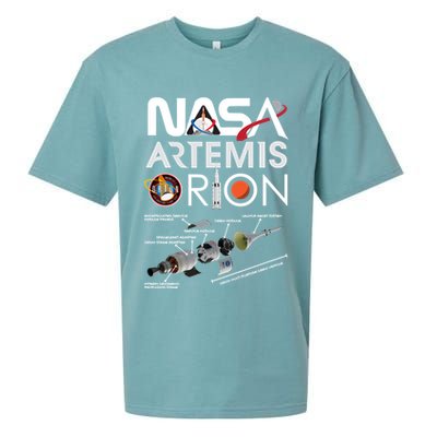 Artemis Orion Space Launch System SLS Schematics Sueded Cloud Jersey T-Shirt