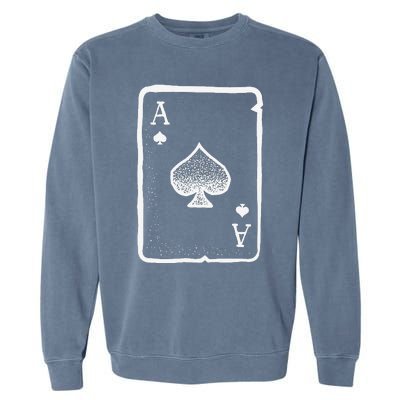 Ace Of Spades Poker Playing Card Halloween Costume Garment-Dyed Sweatshirt