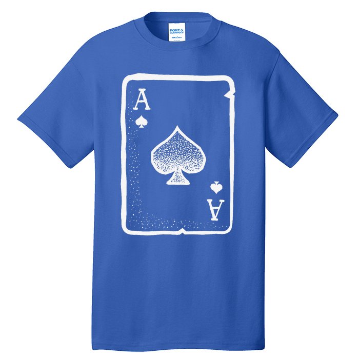 Ace Of Spades Poker Playing Card Halloween Costume Tall T-Shirt