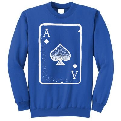 Ace Of Spades Poker Playing Card Halloween Costume Tall Sweatshirt