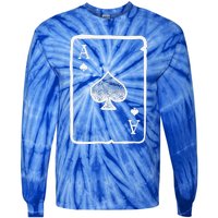 Ace Of Spades Poker Playing Card Halloween Costume Tie-Dye Long Sleeve Shirt