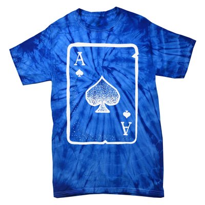 Ace Of Spades Poker Playing Card Halloween Costume Tie-Dye T-Shirt