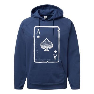 Ace Of Spades Poker Playing Card Halloween Costume Performance Fleece Hoodie