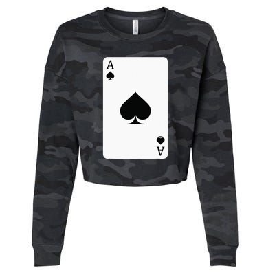 Ace Of Spades Playing Card Ace Card Cropped Pullover Crew