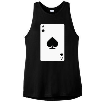 Ace Of Spades Playing Card Ace Card Ladies PosiCharge Tri-Blend Wicking Tank