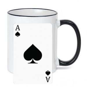 Ace Of Spades Playing Card Ace Card 11oz Black Color Changing Mug