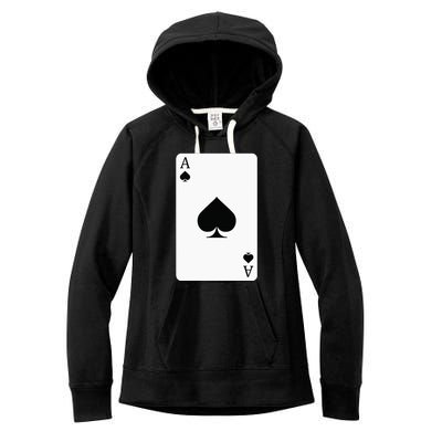 Ace Of Spades Playing Card Ace Card Women's Fleece Hoodie