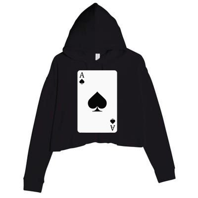 Ace Of Spades Playing Card Ace Card Crop Fleece Hoodie