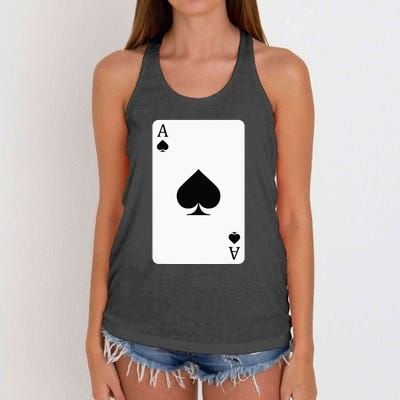 Ace Of Spades Playing Card Ace Card Women's Knotted Racerback Tank