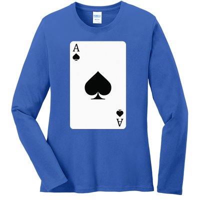 Ace Of Spades Playing Card Ace Card Ladies Long Sleeve Shirt