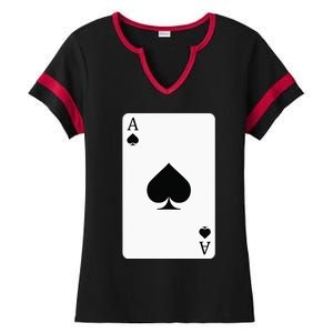 Ace Of Spades Playing Card Ace Card Ladies Halftime Notch Neck Tee