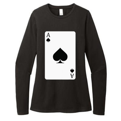 Ace Of Spades Playing Card Ace Card Womens CVC Long Sleeve Shirt