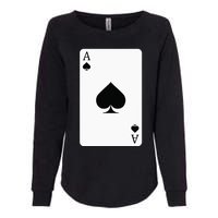 Ace Of Spades Playing Card Ace Card Womens California Wash Sweatshirt