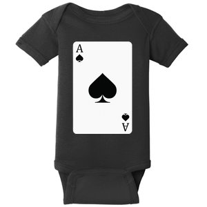 Ace Of Spades Playing Card Ace Card Baby Bodysuit