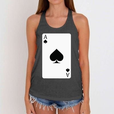 Ace Of Spades Playing Card Ace Card Women's Knotted Racerback Tank