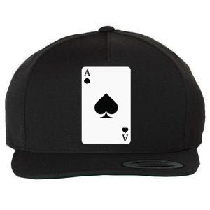 Ace Of Spades Playing Card Ace Card Wool Snapback Cap