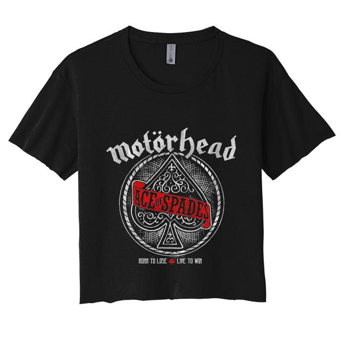 Ace Of Spades Red Sash Women's Crop Top Tee