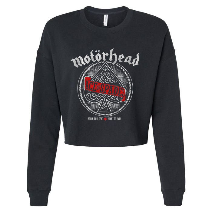 Ace Of Spades Red Sash Cropped Pullover Crew